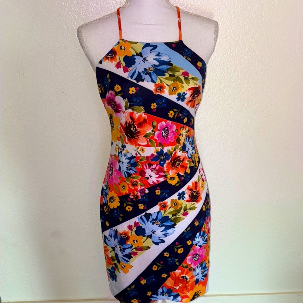 Guess Multicolor Floral Mini Dress